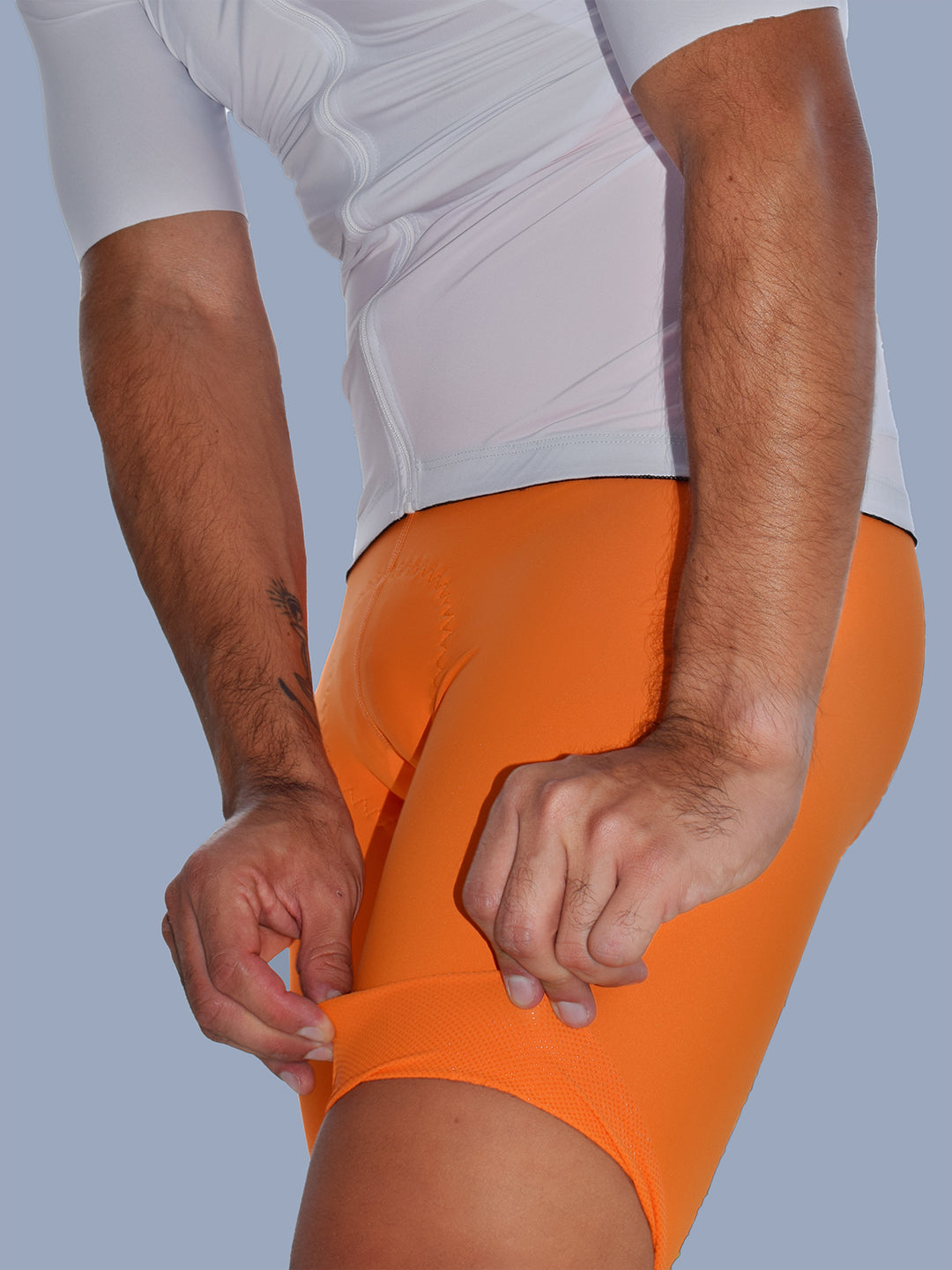 LICRA CORTA CON TIRANTES 'NARANJA'