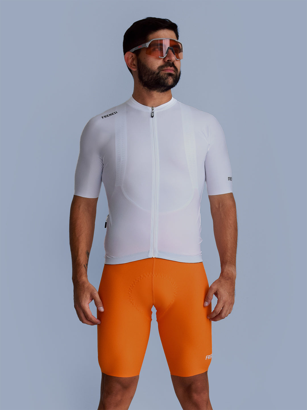 LICRA CORTA CON TIRANTES 'NARANJA'