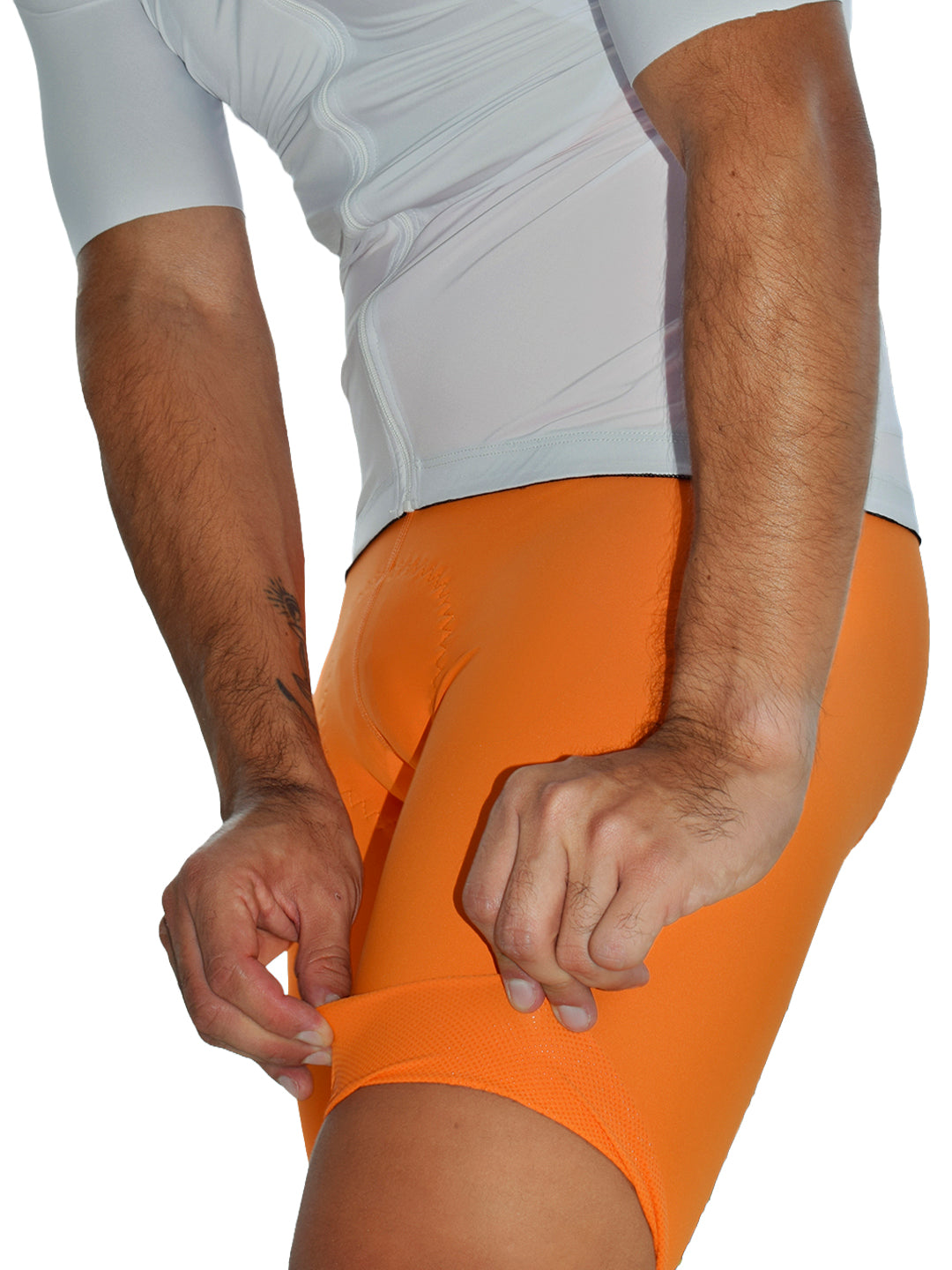 LICRA CORTA CON TIRANTES 'NARANJA'