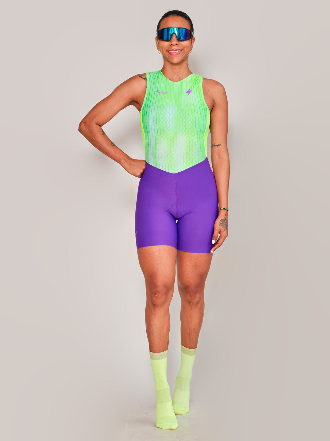TRISUIT MANGA SIZA ZEB NEON