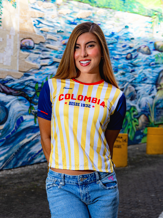 CAMISETA CORTA COL RETRO