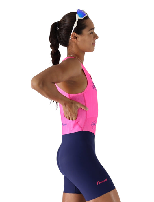 TRISUIT MANGA SIZA CYCLING FUCSIA