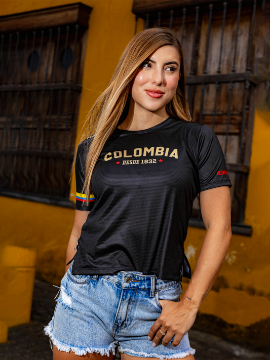 CAMISETA CORTA COL BASIC NEGRA