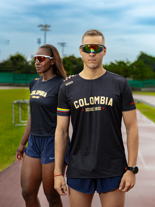 CAMISETA RUNNING COL BASIC NEGRO